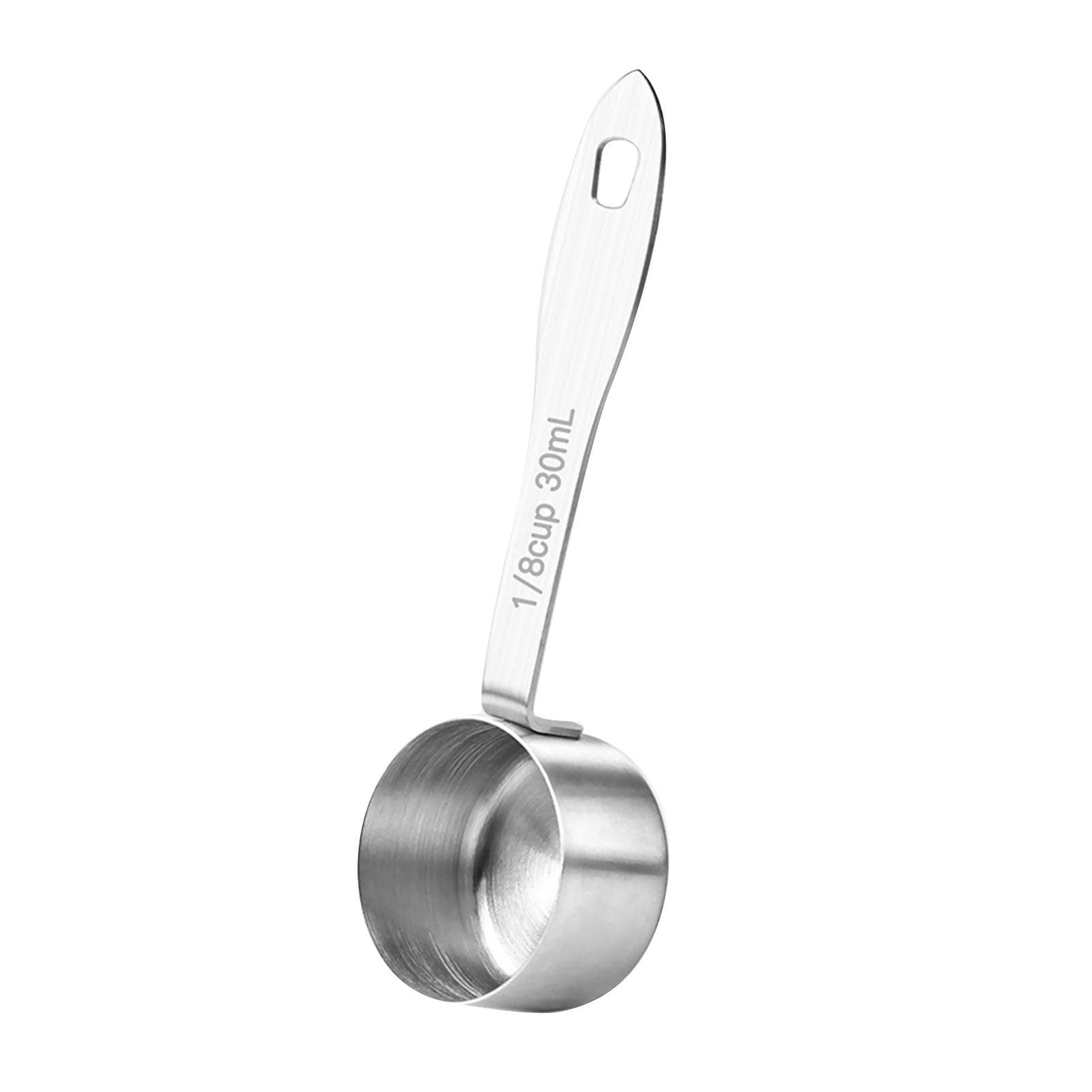 Coffee Scoop Stainless Steel Measuring Scoop 30ML Coffee Measuring Spoon silver