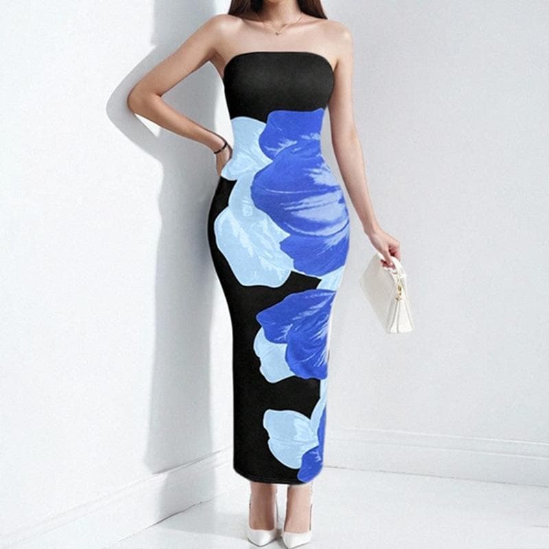New Spring Women's Clothing Elegant Hip-shoulder Printed Dress for Women 3XL