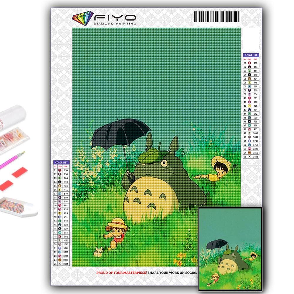 5D Diy Diamond Painting Hayao Miyazaki Anime Poster Cross Stitch Full Diamond Embroidery Mosaic Full Square 30X40CM