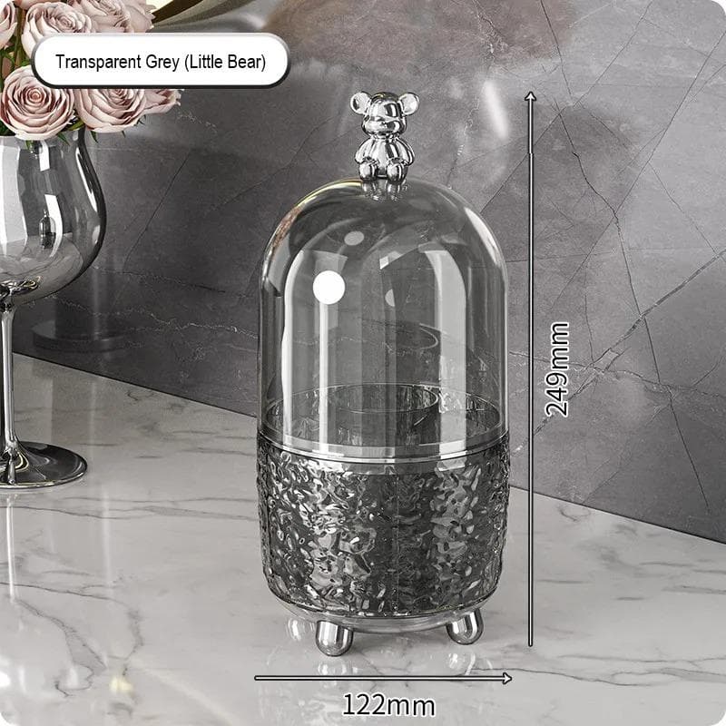 Glacial makeup brush organizer Dustproof rotating makeup organizer Desktop Powder Eyebrow pencil eyeshadow organizer