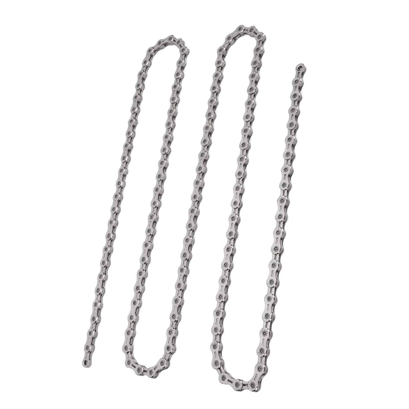 12 Speed Bike Chain Half Hollow Extra Lightweight Mountain Bike Road Chain with 2 Chain Connector silver