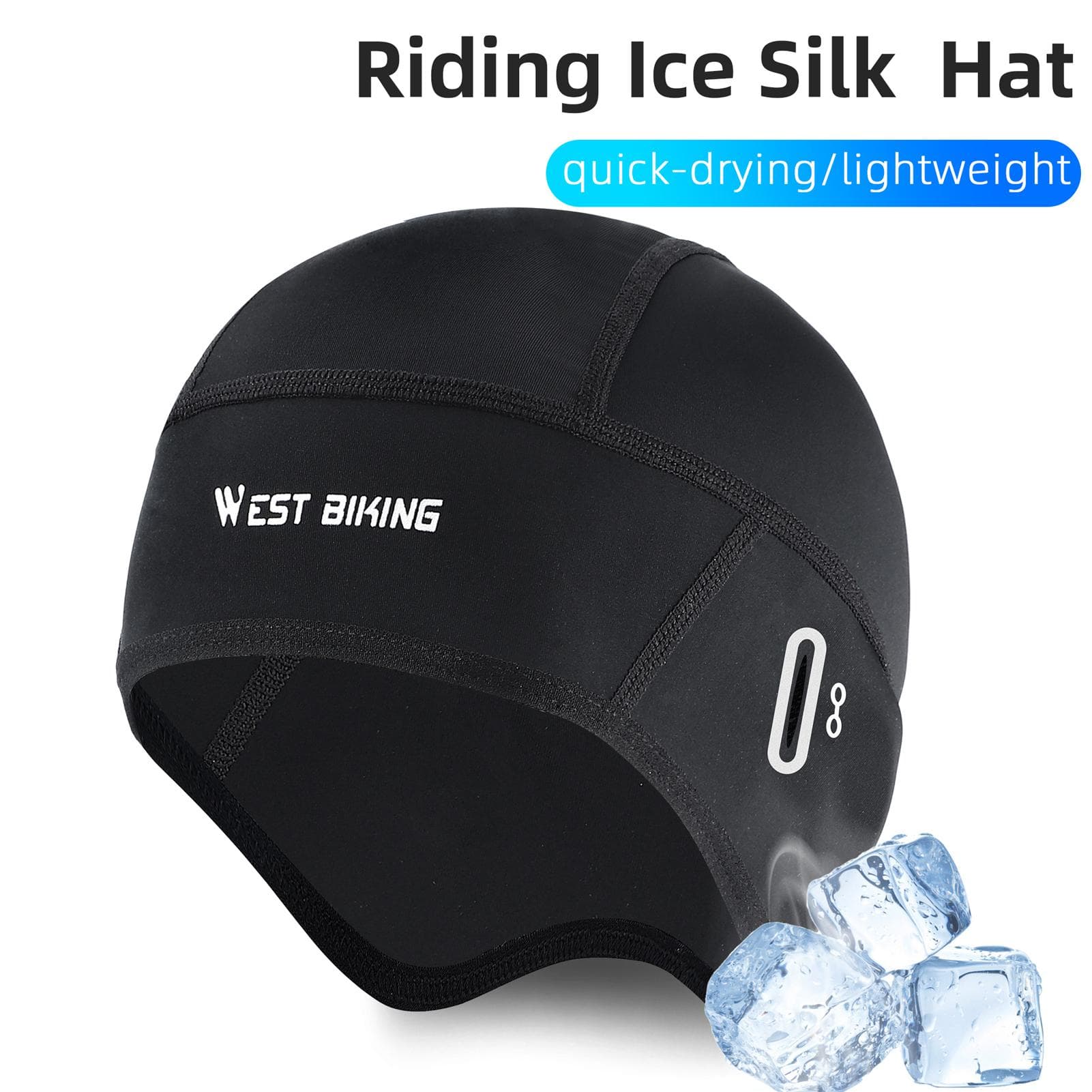 Quick Drying Cycle Cap Summer Windproof Sunshine-Proof Sports Hat Motorcycle Bike Riding Hat High black