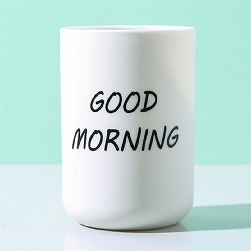 Storage Bathroom Tumblers Toothbrush Cups Plastic Gadgets Bathroom Cup Unbreakable white