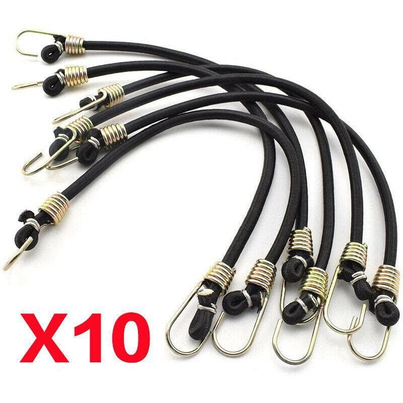10Pcs Elastic Bungee Cords Packaging Belt Straps With Hook Luggage Rope 10pcs