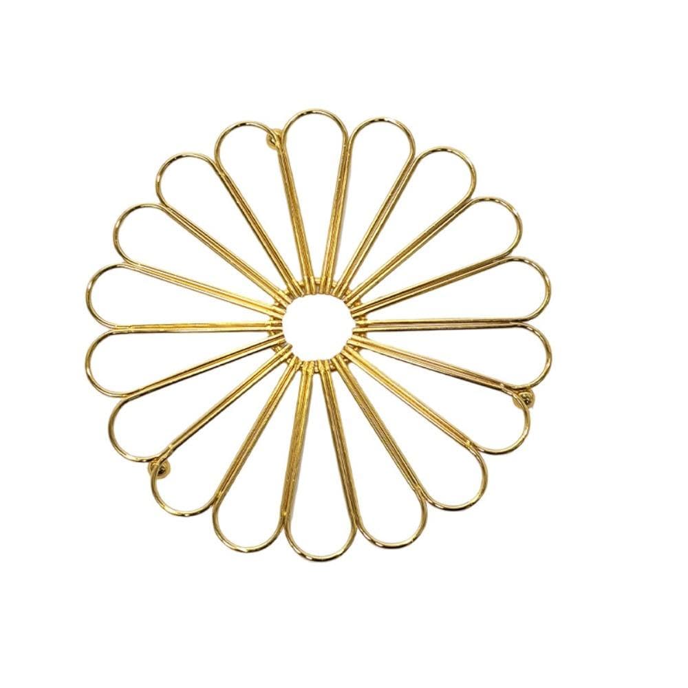 Rust-proof Metal Pot Mat Heighted Foot Hot Pot Holders Durable Gold Trivets Pot Steaming Style 4