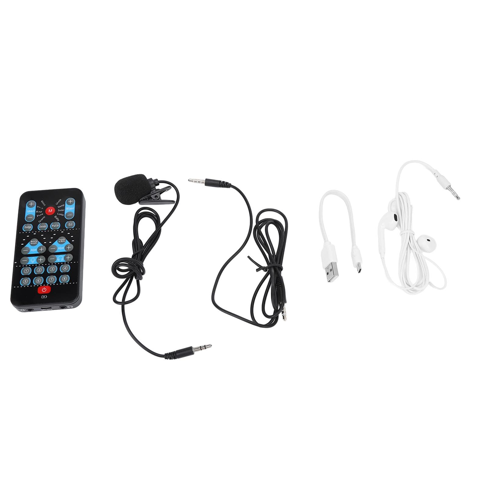 Mini Voice Changer 8 Sound Effects Support Multi Languages Beautification Handheld Sound Card for