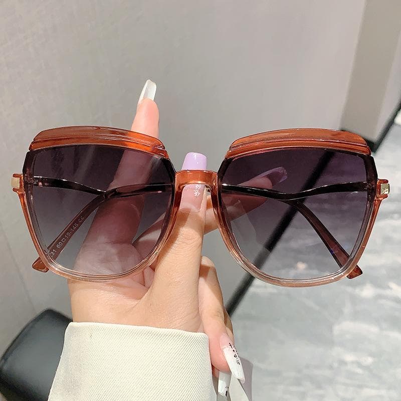 Vintage Luxury Designer Sunglasses Oversized Big Frame Punk Shades for Women Men Fashion Sun Glasses