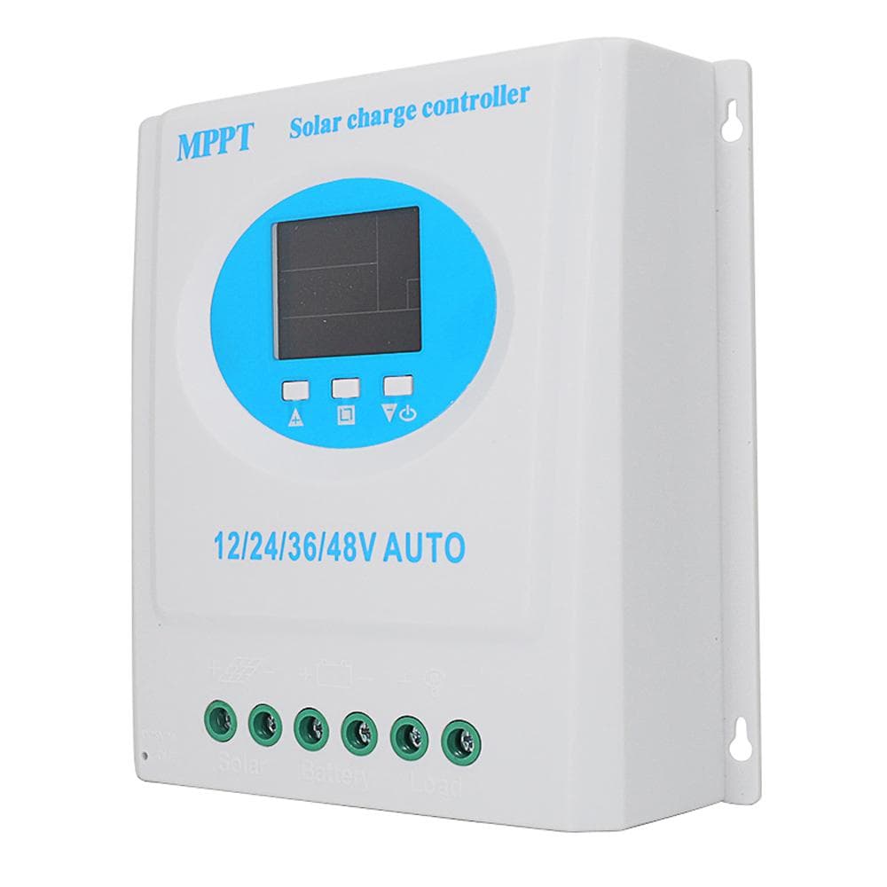 150A MPPT Solar Charge Controller 12V 24V 36V 48V LCD Display Battery Intelligent Regulator with 120A white