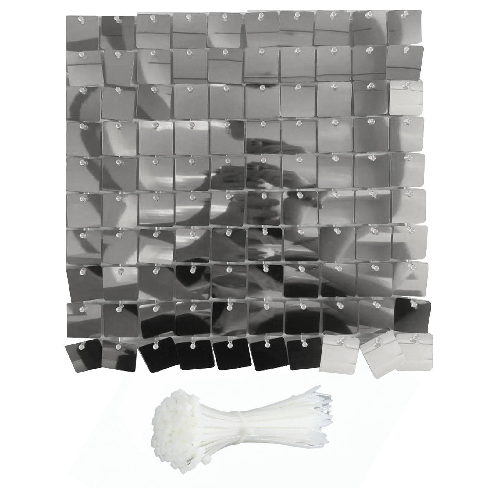 24PCS Shimmer Wall Panels Translucent Frame Shiny Sequin Backdrop Panel for Wedding Birthday Stage