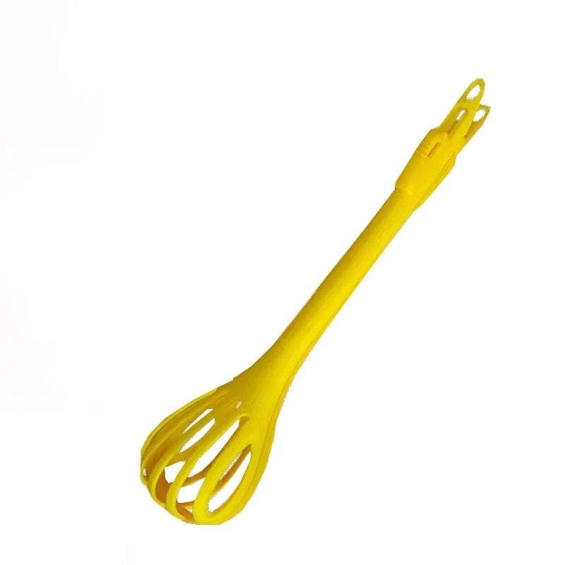 Multifunctional Egg Beater Egg Milk Whisk Pasta Tongs Food Clips Mixer Manual Stirrer Kitchen Cream Bake Tool Kitchen Accessory yellow