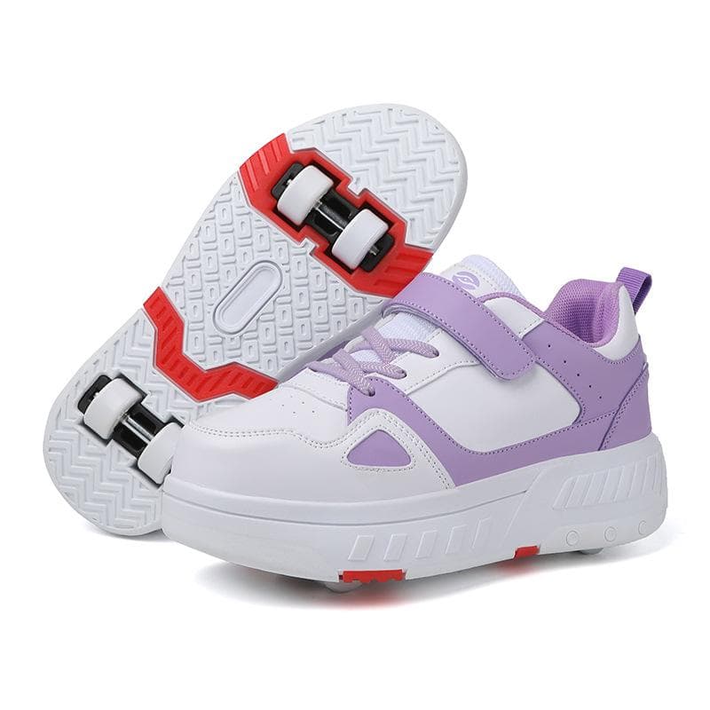 New Runaway Shoes Four-wheel Pulley Shoes Boys Children Shoes with Wheels Boys and Girls Skates Students Deformation Shoes 39