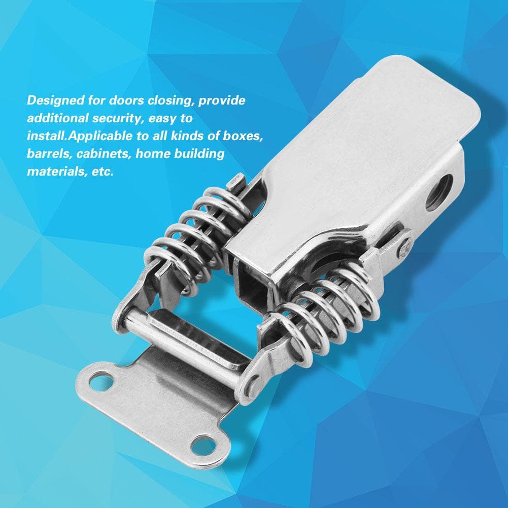 Stainless Steel Hardware Cabinet Case Spring Loaded Latch Catch Toggle Hasp
