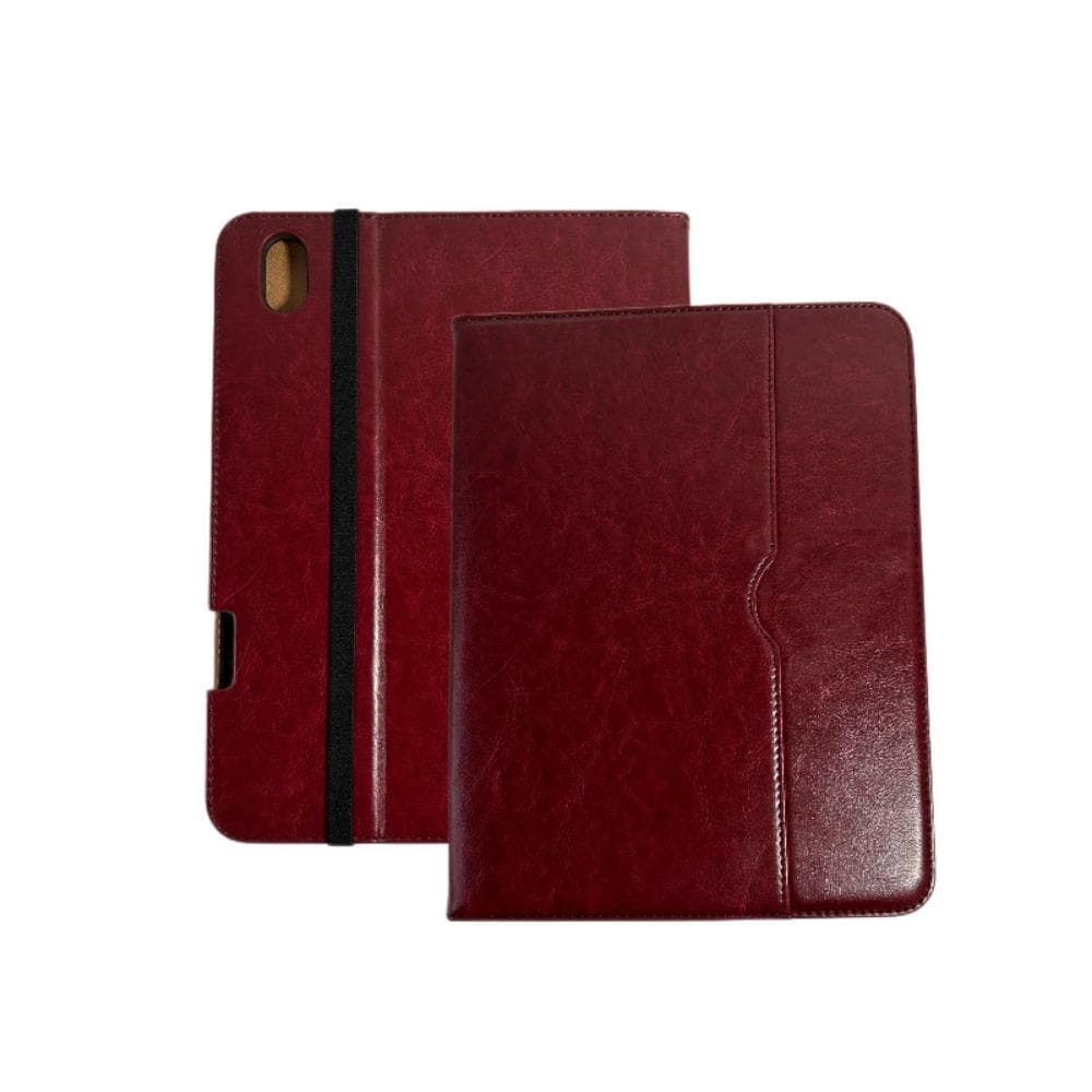 Premium Leather iPad Case 9.7-12.9 Inch Vintage Style with Pencil Slot Honeycomb Protection Cover for Tablet iPad12.9 burgundy