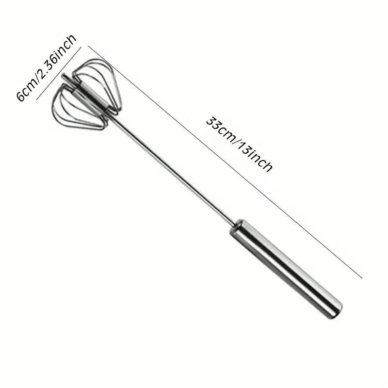 Hand Pressure Egg Beater Rotating Semi-Automatic Mixer Coffee Milk Mixing Egg Beater Balloon Wire Whisk Egg Kitchen Baking Cooking Tools Semi-Automatic Mixer