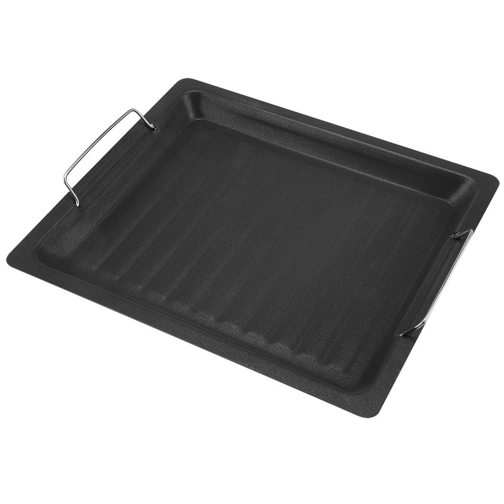 Stainless Steel NOn sticky Barbecue Pan Frying Pot Grilling Plate Cookware