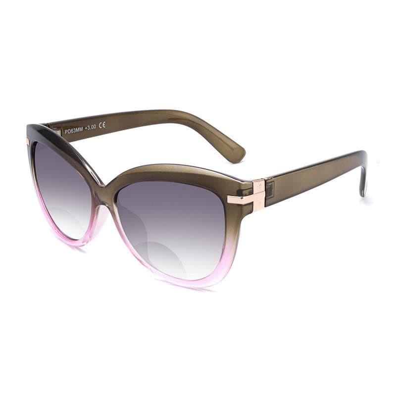 Luxury Cateye Polarized Bifocal Reading Sun Glasses Women Presbyopia Eyeglasses Cat Eye Sunglasses Diopter +1 .0 To +3 .0 Gafas 200