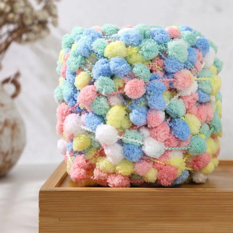 100g/roll Snowball Wool Colorful Thick Ball Yarn Rainbow Velvet Polyester Yarn