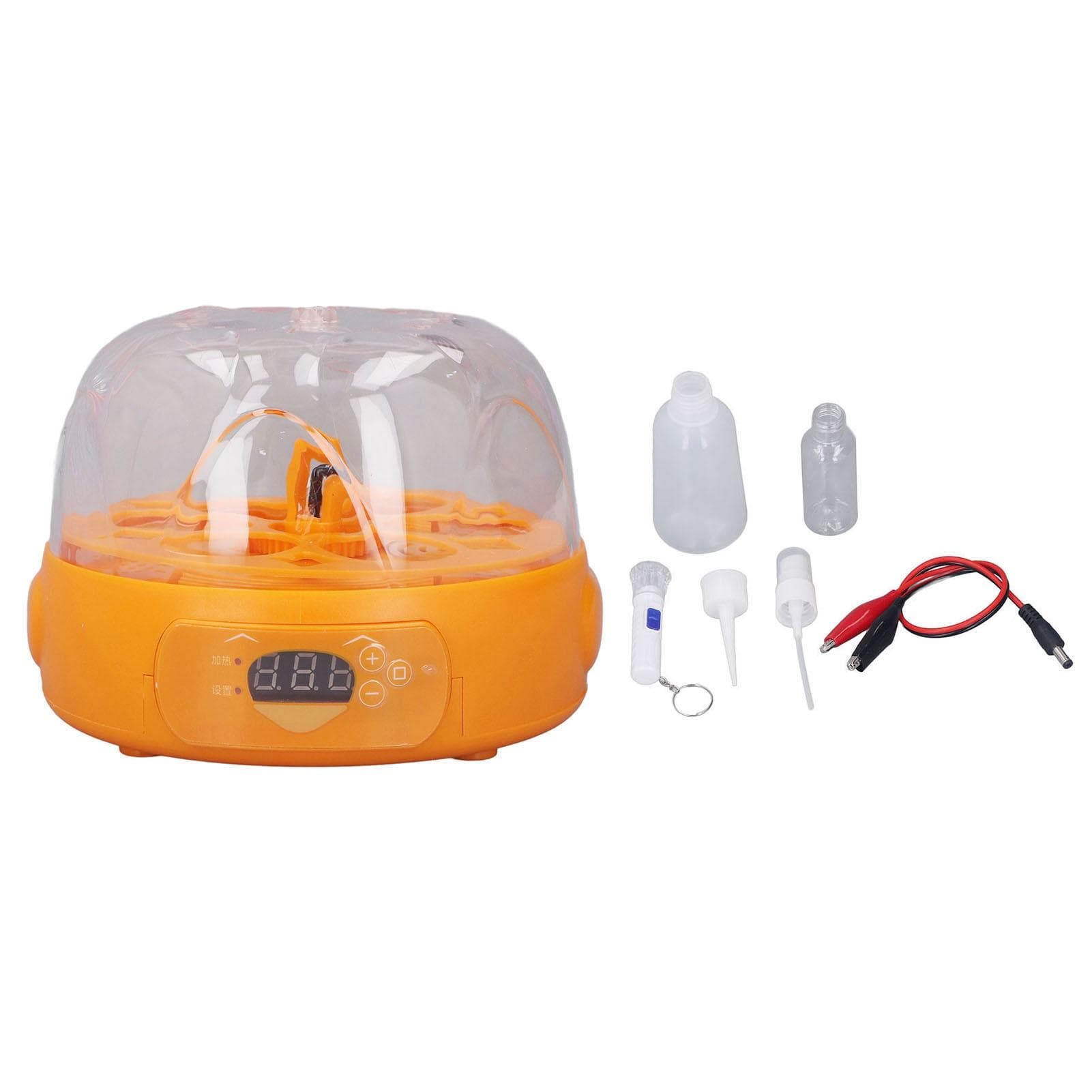15W Egg Incubator 6 Eggs Digital Mini Fully Automatic Egg Incubator with Automatic Egg Turner for