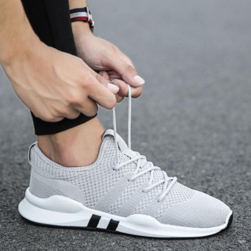 Men's Shoes Autumn Sports Casual Shoes Korean Version Trendy Running Tide Shoes Real Fly Woven Breathable Mesh Men's Shoes 44