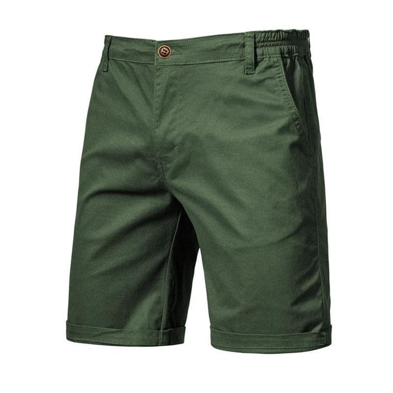Usegiraffe Summer Men's Shorts Casual Pants Men's Bottoms Comfortable Cotton High Quality Men's Pants Simple Business Fashion Slim 30 green