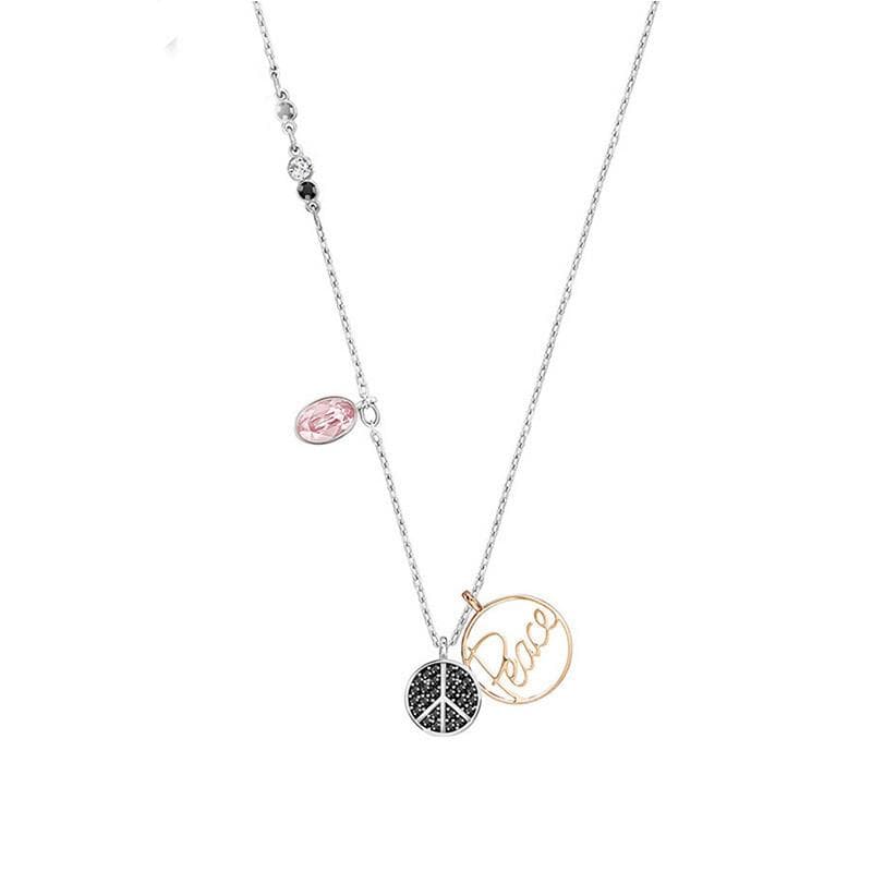 Swarovski Glowing Peace Necklace Women necklace Gold 5273296 Black