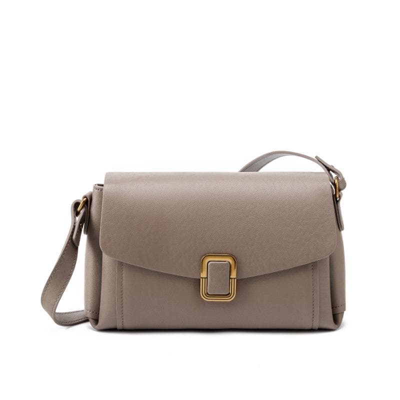 Spring and Summer Beautiful Leather Handbag for Women Niche High-grade Single Shoulder Crossbody Bag for Women Commuting Bag 25*8*15 gray