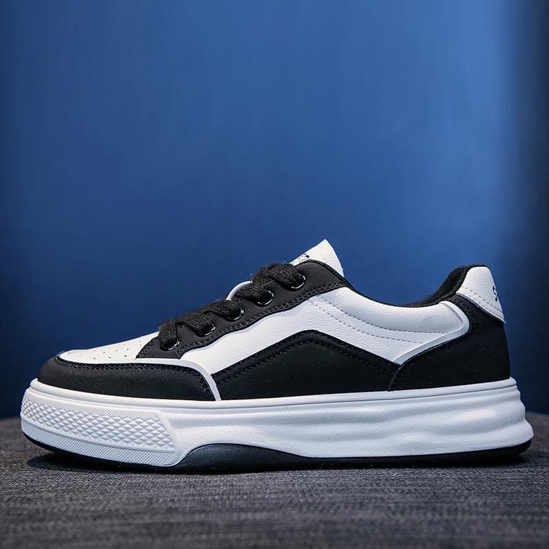 Sneakers Women's Spring New Thick-soled Color Matching Students Casual All-match White Shoes Trend 40 black