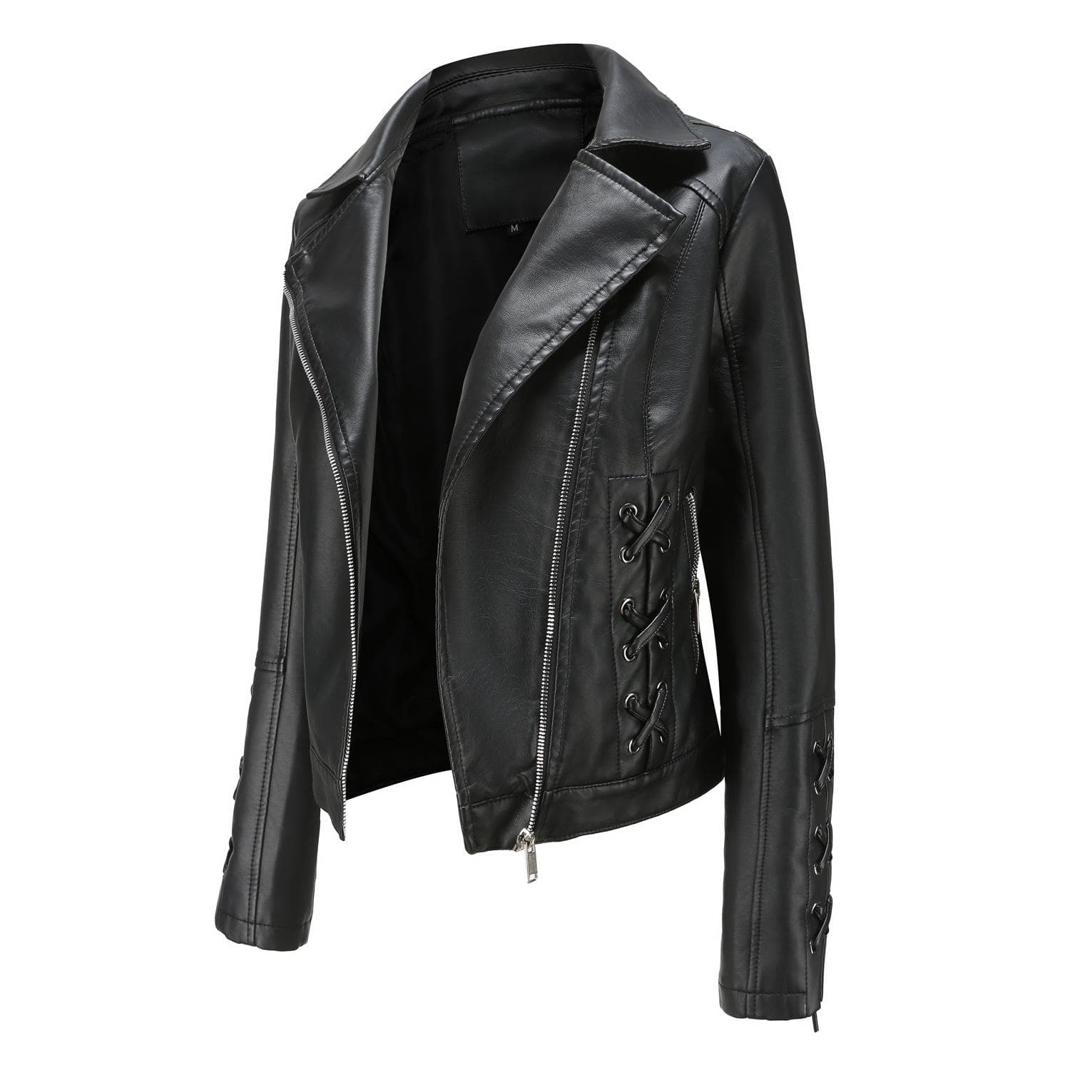 New Fashionable Woven Leather Jackets for Women, Strappy Jackets for Women, European and American Fashion Casual Jackets for Women S