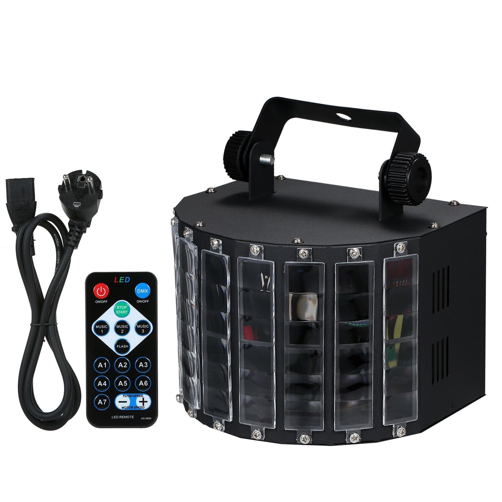 Neoglint 100240 V 24W RGBW LEDs 7 Channel Dmx 512 Voiceactivated Voicecontrol Automatic Control black