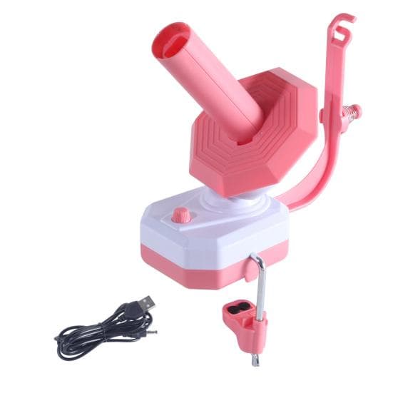 Electric Yarn Winder Adjustable Speed Yarn Ball Winder Lower Noise Large Capacity pink