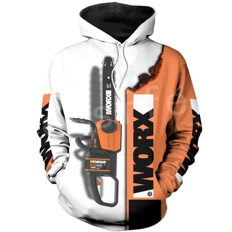 Logger Worker Lumberjack Chainsaw Retro Pullover 3DPrint Men/Women Streetwear Casual Funny Hoodies Oversized Harajuku 3XL