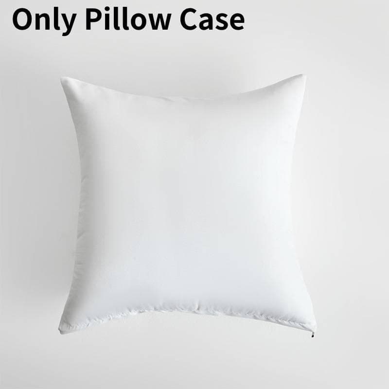 Luxurious Thick Plain Polyester Cushion Cover For Sofa And Living Room 18x18 Inches White