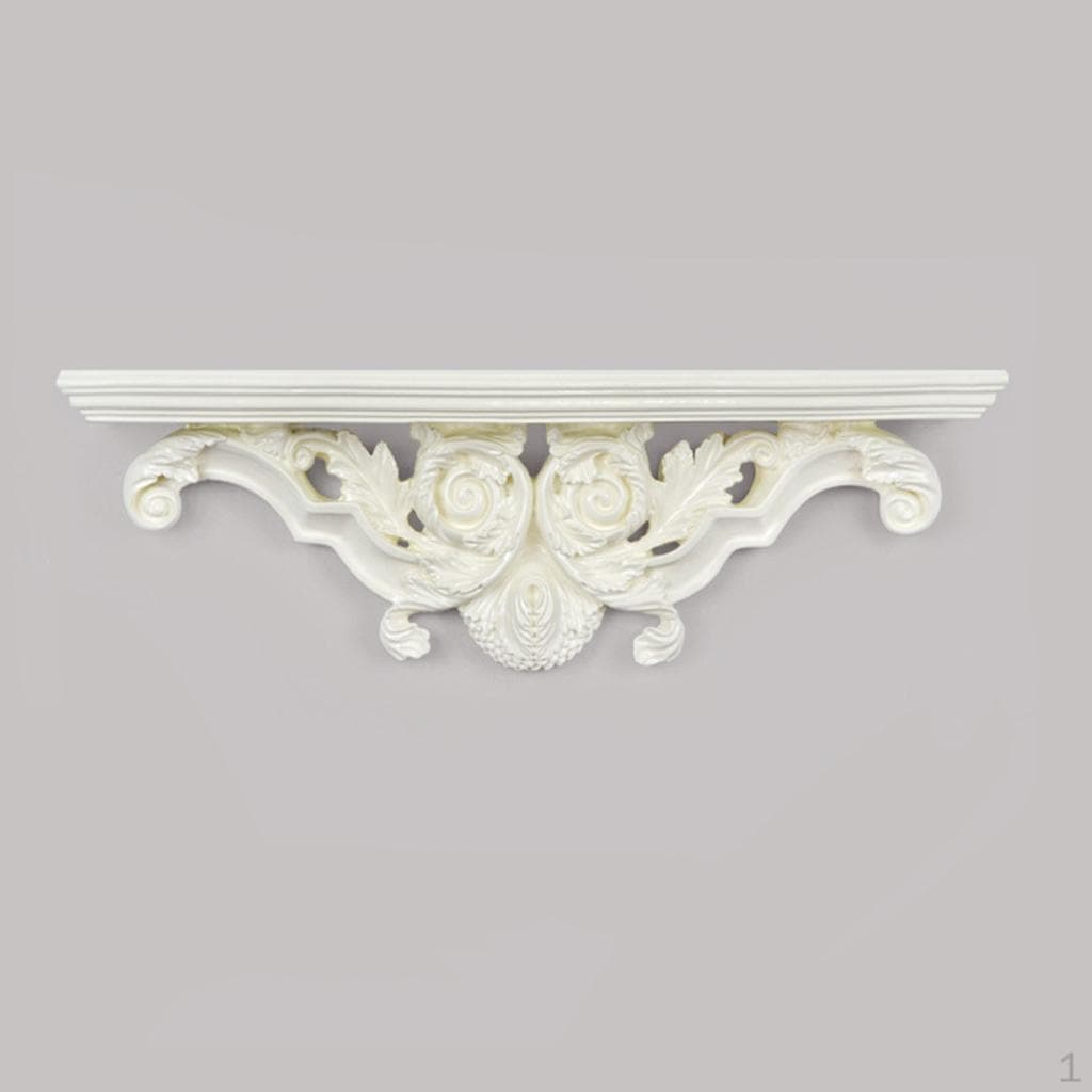 Decorative Floating Shelves Wall Mount Creative Resin Hollow Storage Shelf Bracket Living Room beige