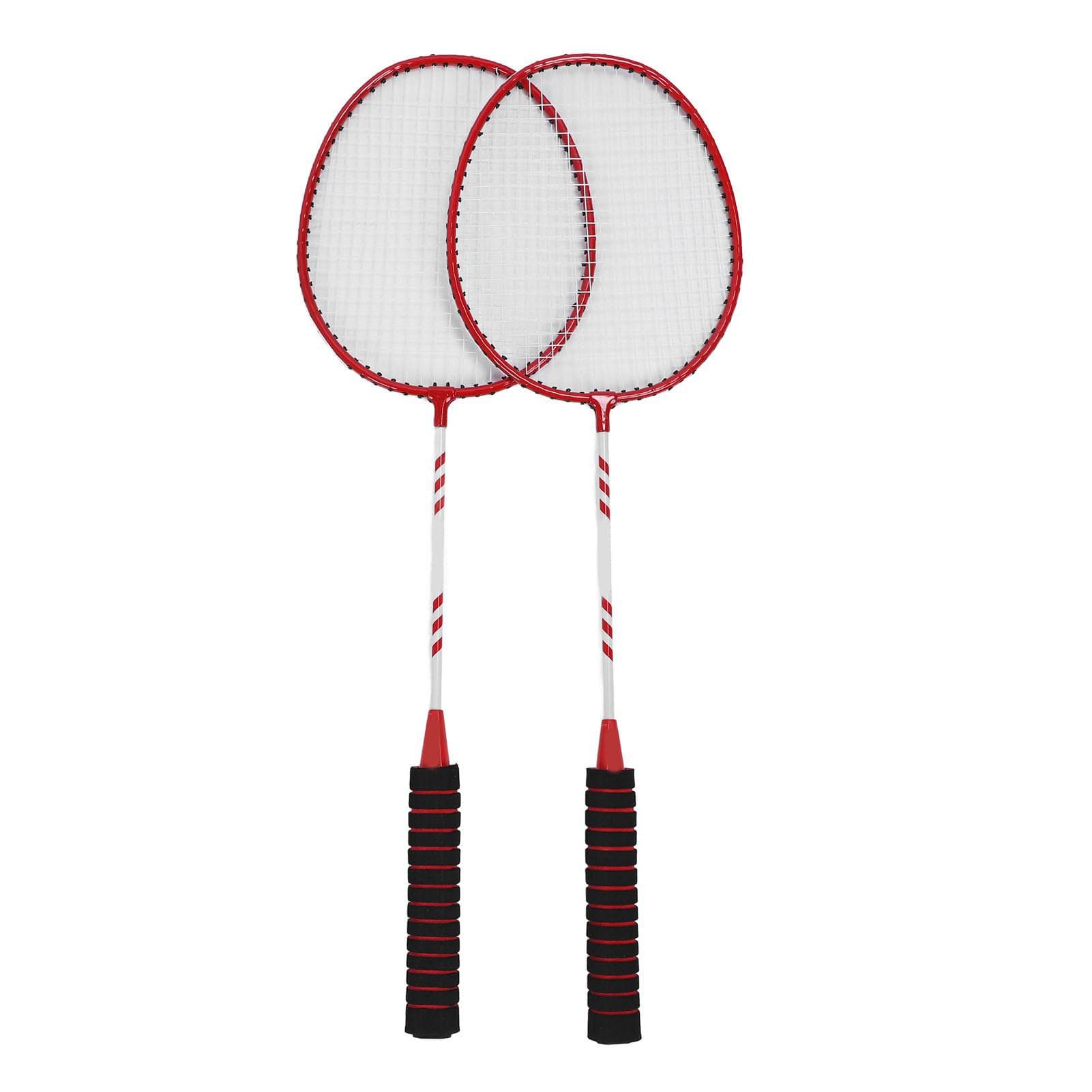 2PCS Badminton Rackets for Adults Teens Iron Alloy Anti Slip Badminton Rackets Set with Nylon