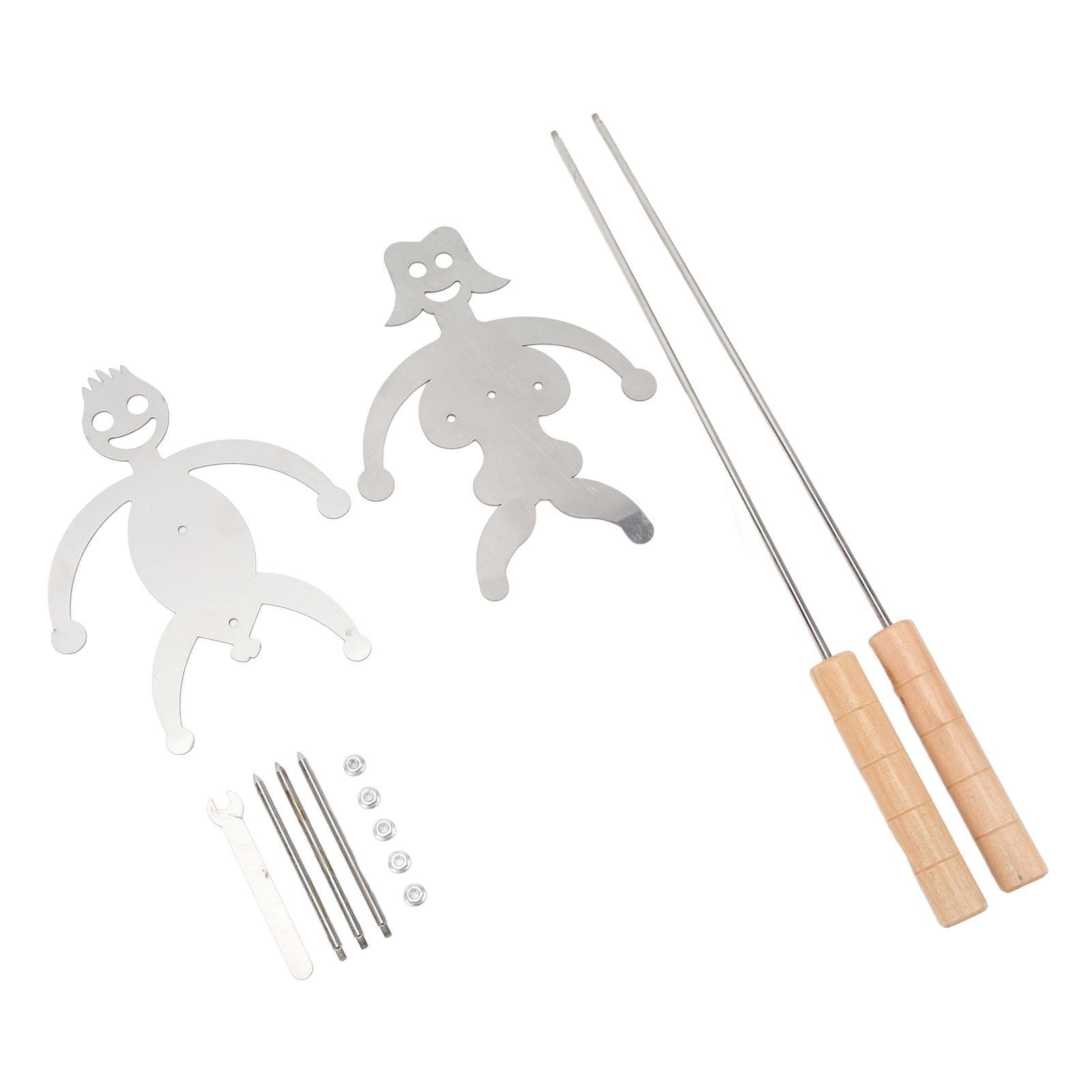 Man and Women Roasting Stick Stainless Steel Easy To Hold Reusable Funny BBQ Skewers for Party L