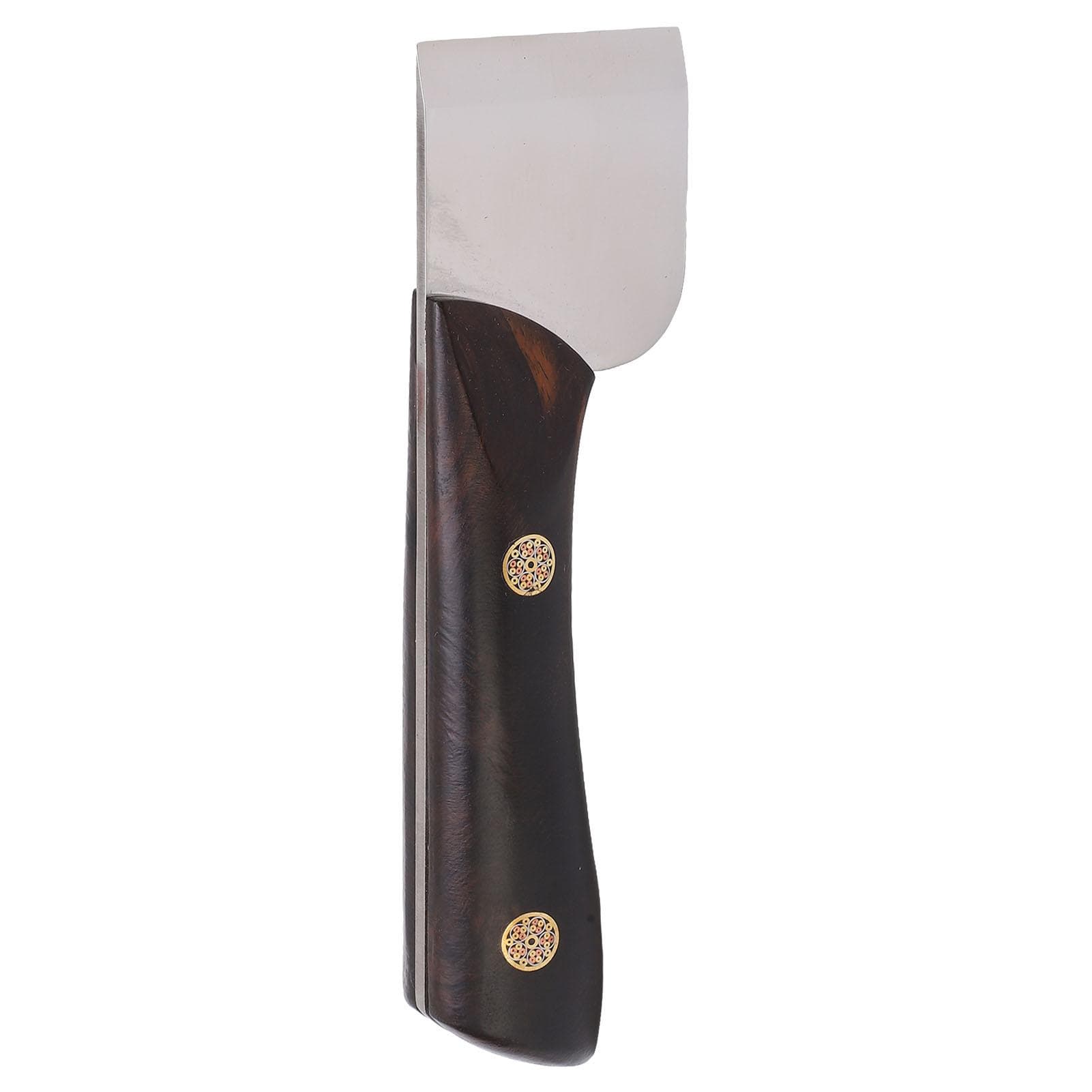 Leather Skiving Knife Flat Mouth Blade Incisive Leather Cutting Knife with Ergonomic Handle for DIY