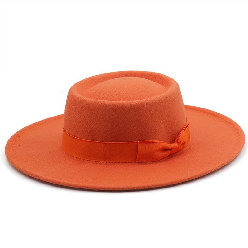 New 8.5CM Wide Brim Fedora Hat Jazz Hat Women Men Classic Felted Hat Panama Solid British Fascinator Women's Felt Hat 56-58CM adjustable