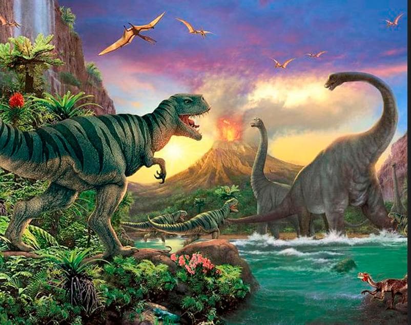 DIY Diamond Painting Cartoon Dinosaur World Handmade Picture of Rhinestone Cross Stitch Decor Gift 20X30CM