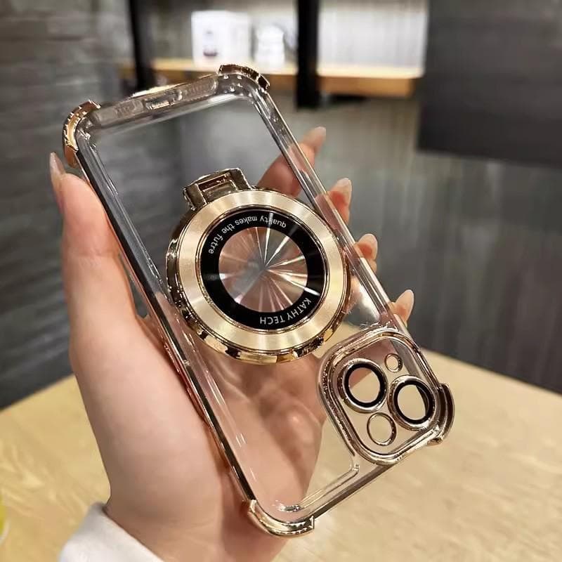 Magnetic Stent Suitable for IPhone 15 Full-inclusive Mobile Phone Case Apple 16 Flashing Powder Four-corner Airbag Anti-fall Case iPhone 11pro