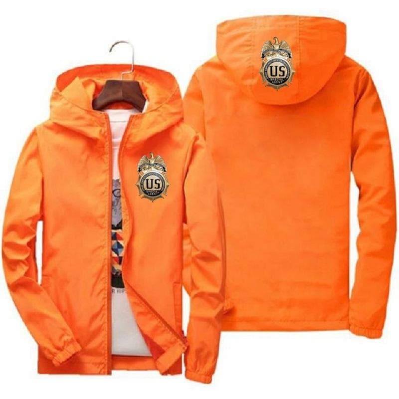 DEA logo zippered jacket men's oversized casual jacket chaquetas hombre 7XL Windbreaker Harajuku street clothing L orange