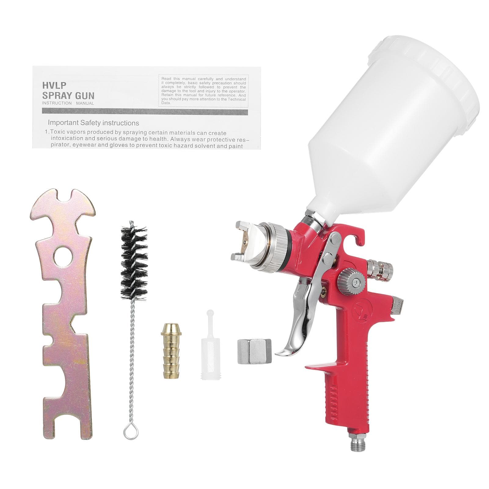 AB-17P High Volume Low Pressure Mini Spray Machine Air Paint Sprayer Kit Professional Painting red