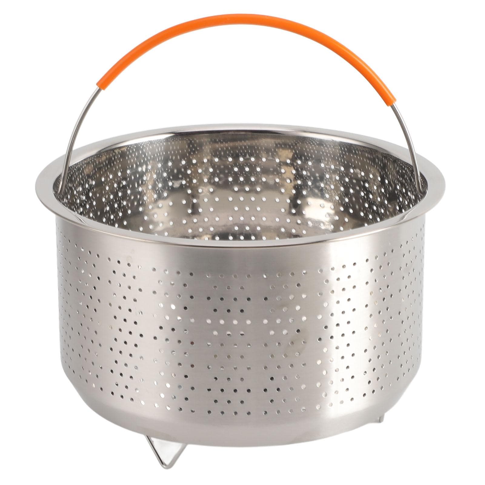 Stainless Steel Rice Cooker Steam Basket Stainless Steel Vegetable Steam Basket with Handle for L(for 6.5-9kg)