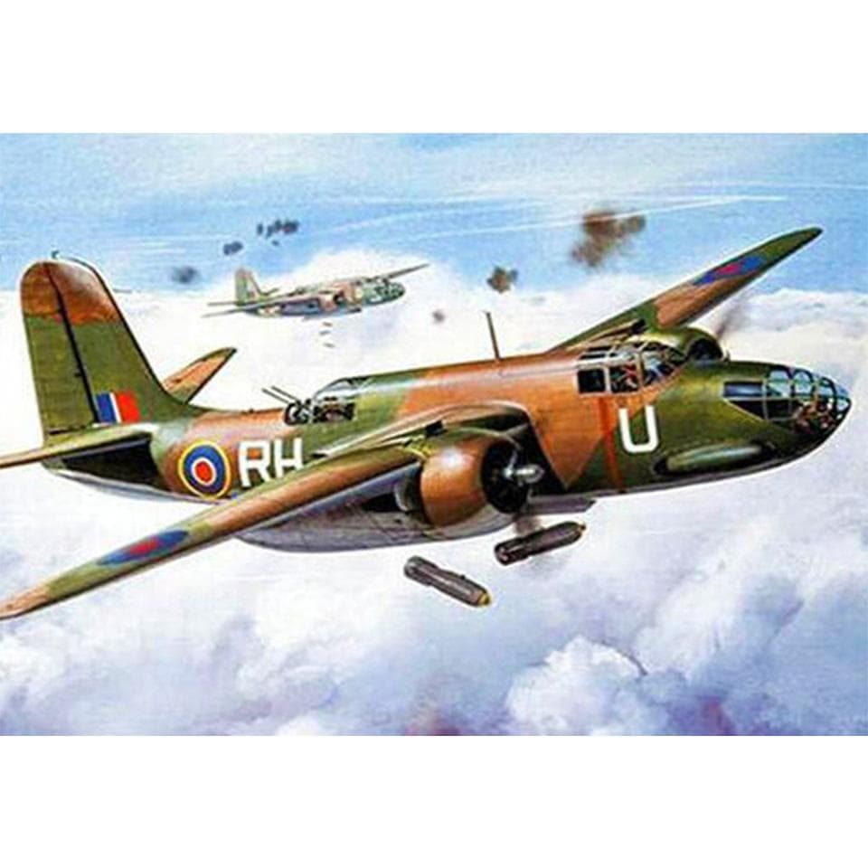 5D DIY Diamond Painting Airplane Rhinestone Picture Full Diamond Embroidery Sky Landscape Mosaic Art Picture Cross Stitch Kit Full Round 20x30CM