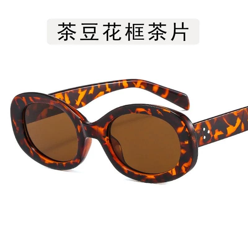 New Fashion Summer Vintage Small Square Frame Oval Sunglasses Women Retro Punk Rectangle Sun Glasses Eyewear Shades MULTI