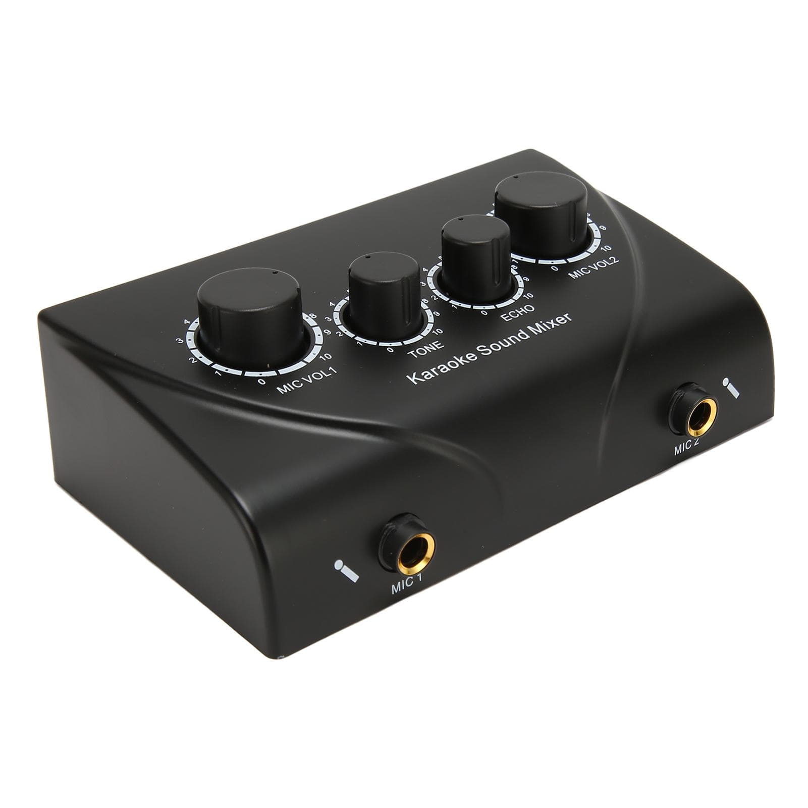 Karaoke Sound Mixer Professional Plug and Play 2 Mic Microphone Pre Amplifier for Home Theatre UK Plug