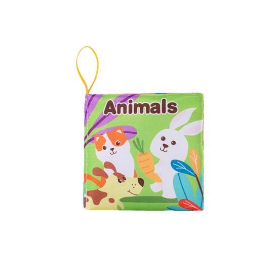 Baby Cloth Book Built-in Sound Paper Animals Numbers Fruits Transportation Colorful Cartoon Prints Brain Develop Educational Toy Sensory Book