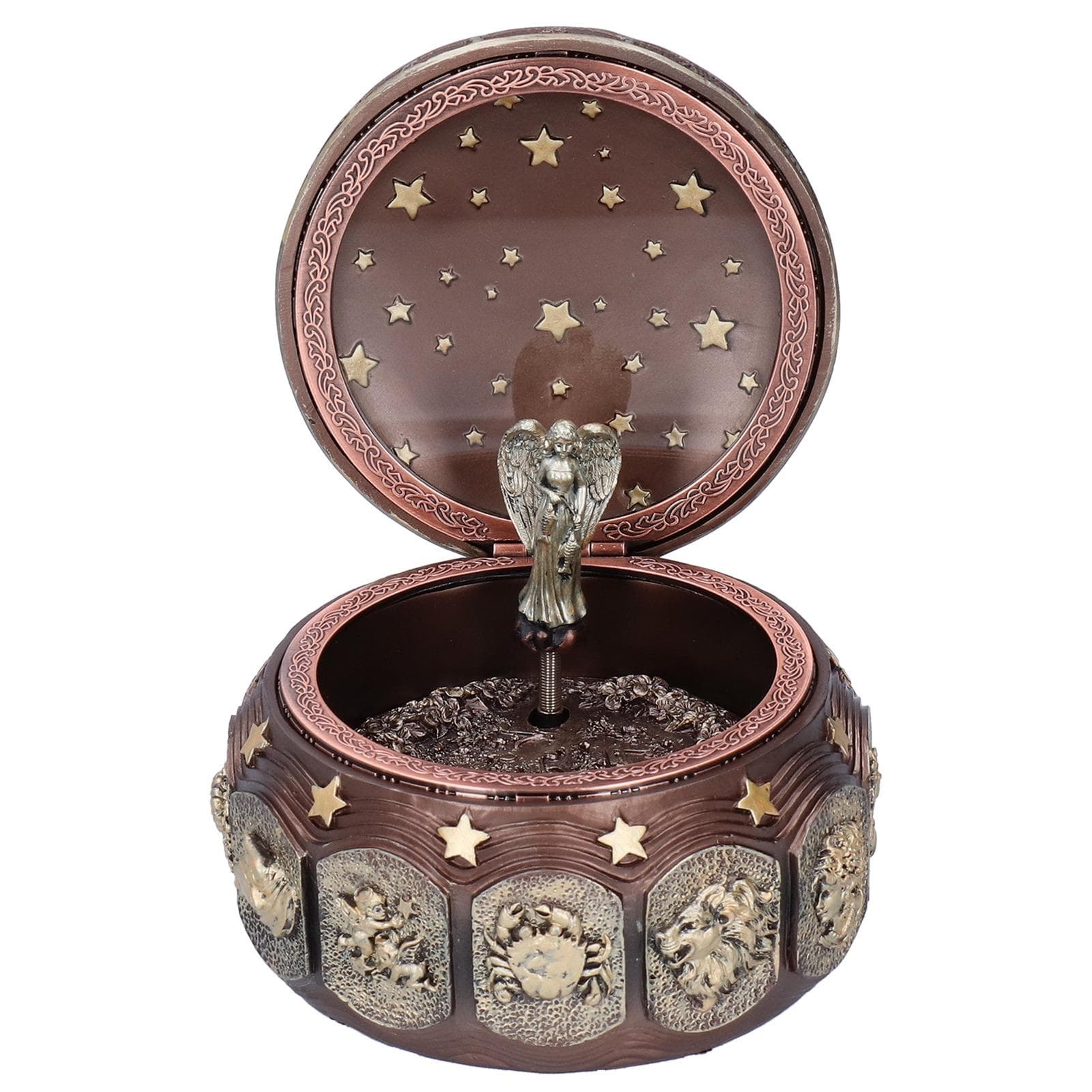 Music Box Fashion Creativity Rotating 12 Constellations Firends Birthday Holiday GiftsCoppery
