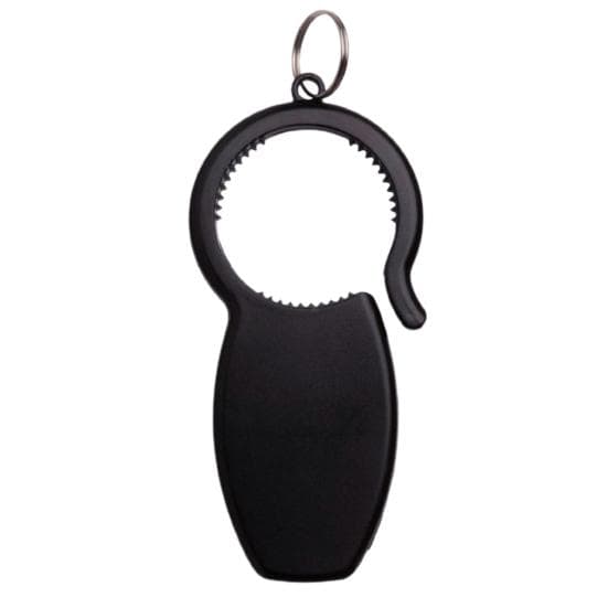 Keychain Bottle Opener 3-in-1 Portable Durable Multifunctional Pain-Free Opening for Beer Water Soda black