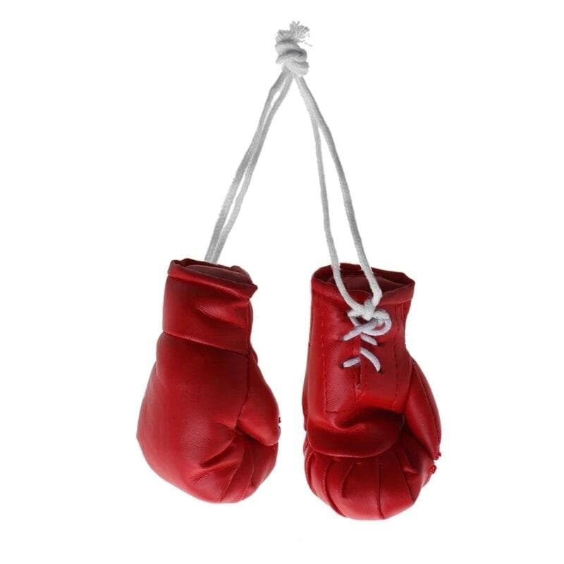Mini Boxing Gloves Miniature Punching Gloves Holiday Christmas Ornament Hanging Decoration or Souvenir Display for Home red