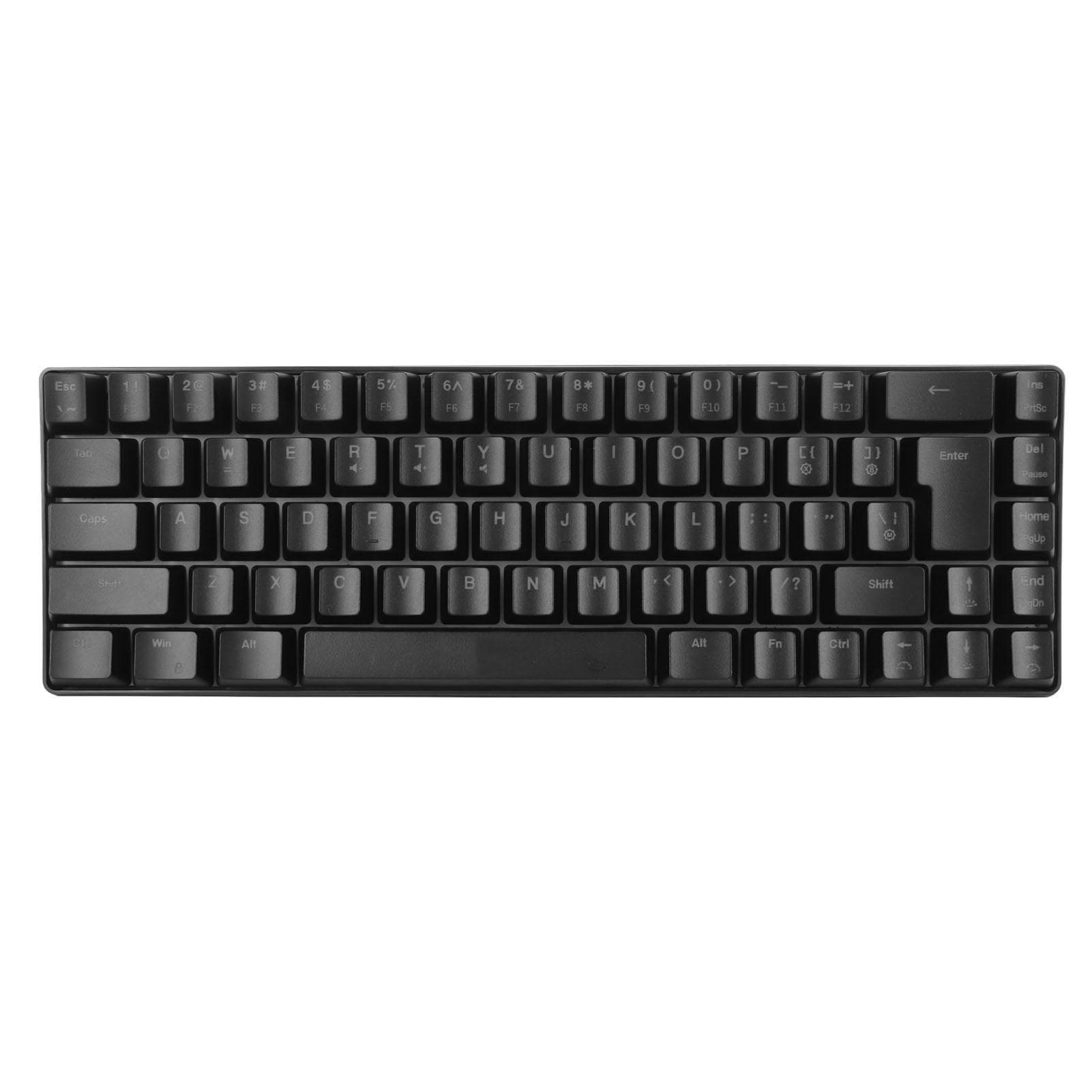 V200 Mechanical Gaming Keyboard Portable 68 Keys Wired RGB Backlit Keyboard for IBM PC Win98SE black